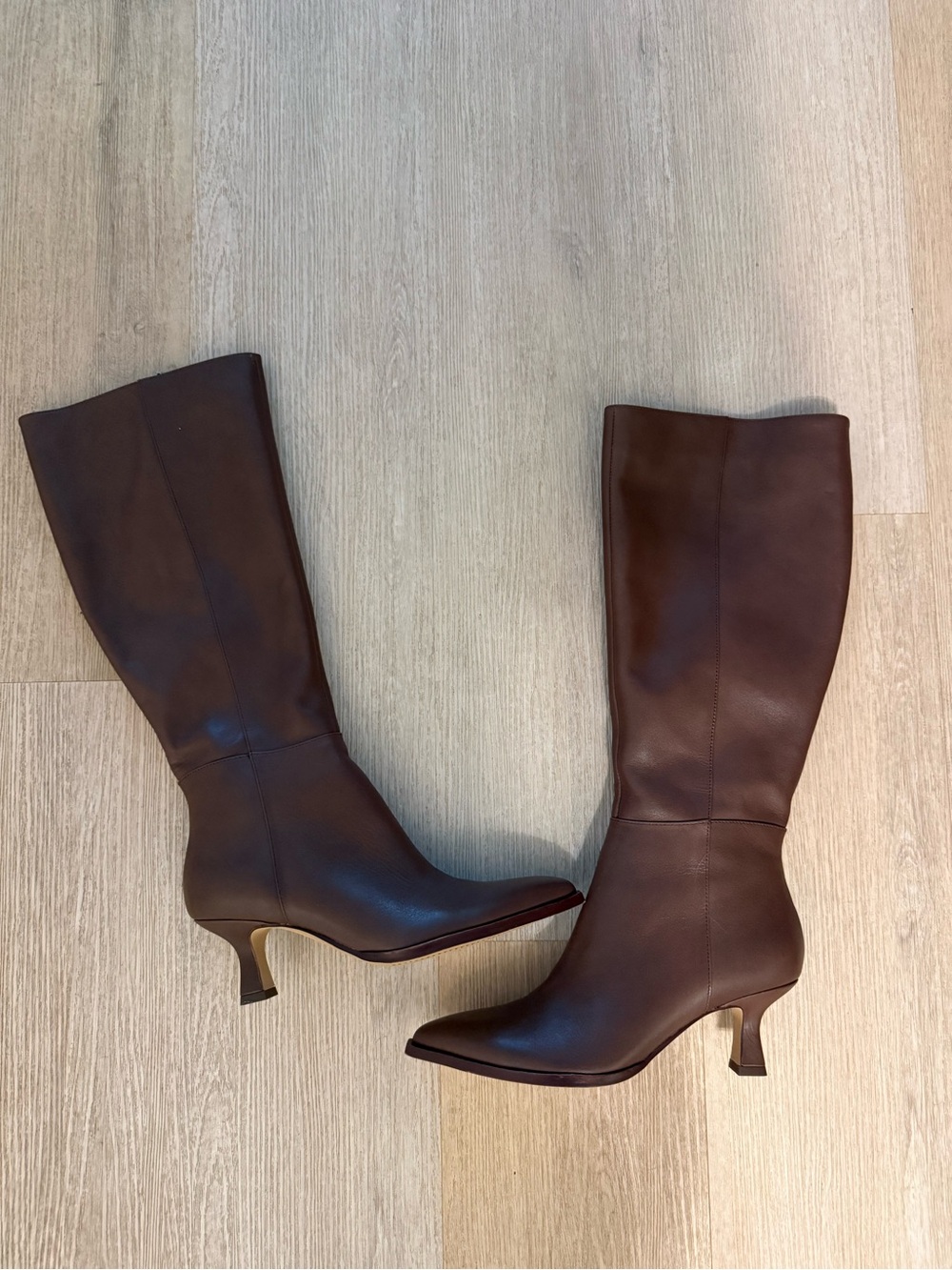 Dolce Vita Brown Knee-High Leather Heeled Boots